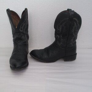 Tony Lama Mens Stockman Ruslo 10.5 EE Black Leather Boots CT2036 Roper Cowboy